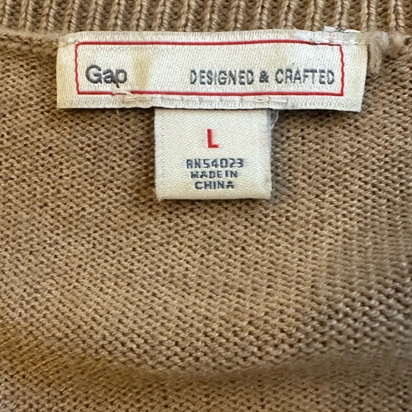 GAP Women's Beige Wool Blend Button-Up Cardigan - Picture 3 of 6